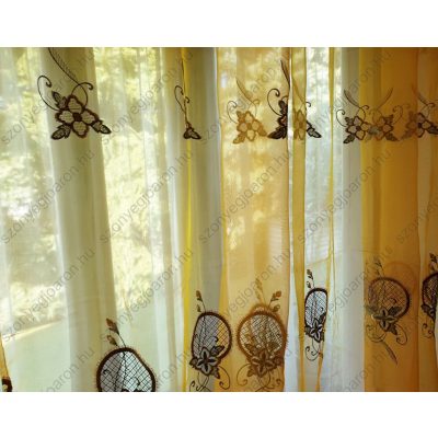 Jakarta Narancs Organza Függöny Csíptetős +Bújtatós