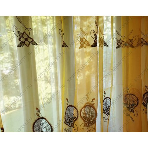 Jakarta Narancs Organza Függöny Csíptetős +Bújtatós