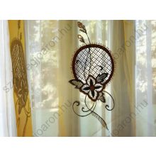 Jakarta Narancs Organza Függöny Csíptetős +Bújtatós