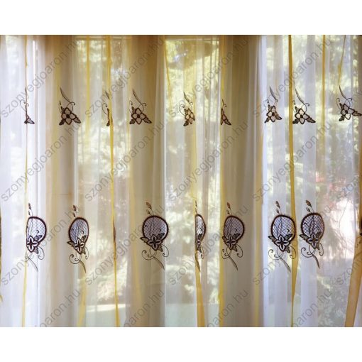 Jakarta Narancs Organza Függöny Csíptetős +Bújtatós