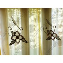 Jakarta Narancs Organza Függöny Csíptetős +Bújtatós