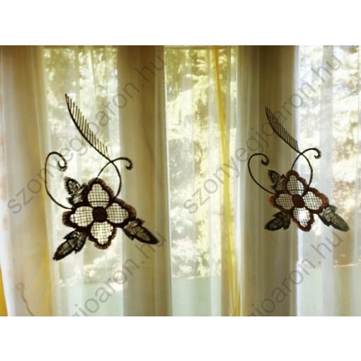 Jakarta Narancs Organza Függöny Csíptetős +Bújtatós