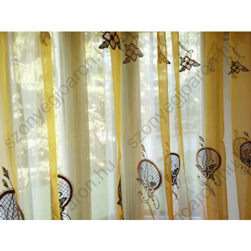 Jakarta Narancs Organza Függöny Csíptetős +Bújtatós