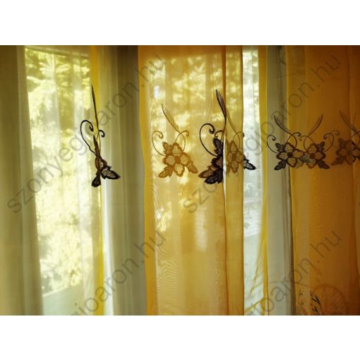 Jakarta Narancs Organza Függöny Csíptetős +Bújtatós