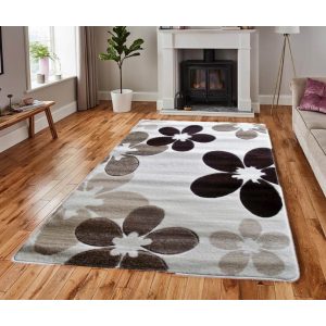 Bojána Virágmintás krém barna szőnyeg  160x220cm
