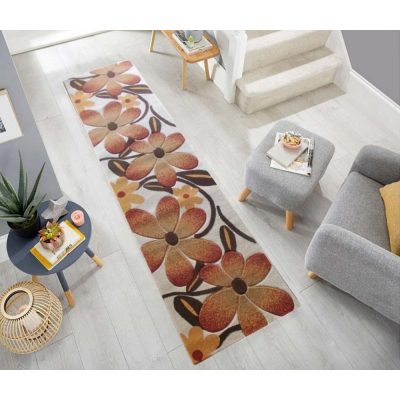 Graciella Fehér Narancs Nyírt Futó Szőnyeg 80 x 300 cm