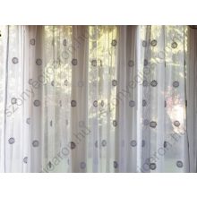 Gyopárka Fehér Jacquard Függöny 250 x 300 cm