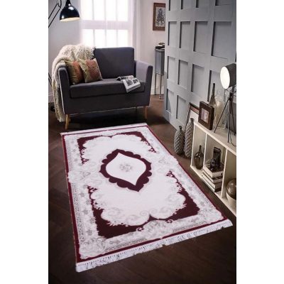   Adolár Exclusive Prémium Szőnyeg Bordó Fehér 70 x 100 cm