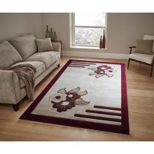 Agatha Bordó Krém Szőnyeg 80 x 150 cm