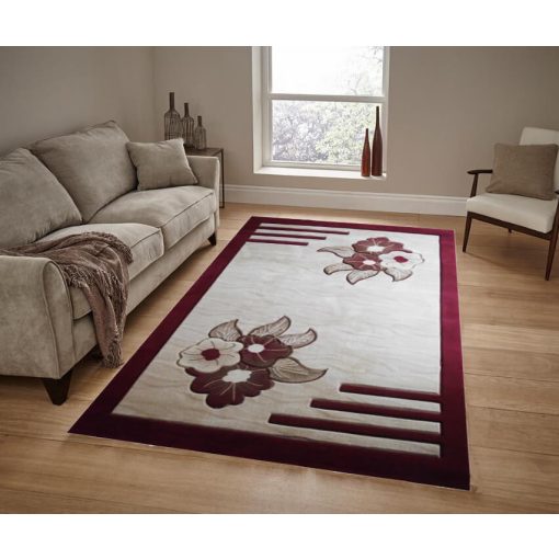 Agatha Bordó Krém Szőnyeg 80 x 150 cm
