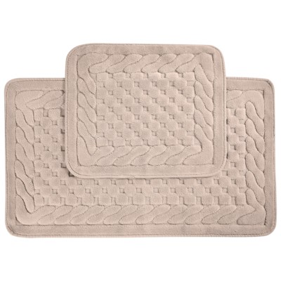   Agrippína Prémium Bézs Fürdőszoba Szőnyeg Szett Kádkilépő 2 részes