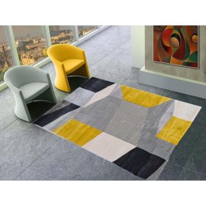 Akela Nagyméretű Modern Sárga Szőnyeg 200 x 300 cm