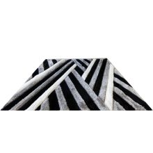 Alexis vastag luxus shaggy szőnyeg 80 x 150 cm fekete szürke fehér