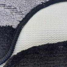 Anélia 3 részes Fürdőszoba Szőnyeg Szett Szürke Fekete 50 x 80 cm