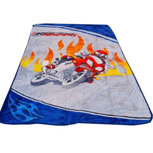 Angelotti Full Vastag Gyerek Pléd Motoros Ágytakaró Kék 160 x 220 cm