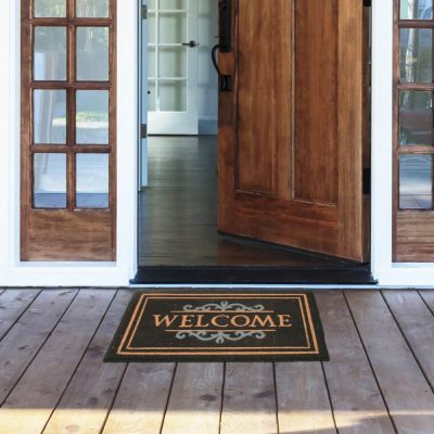 Avenue welcome lábtörlő fekete kókusz 40 x 70 cm