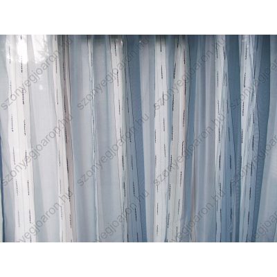 Kék Csíkos Organza kész Függöny 250 x 250 cm