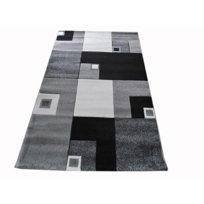 Damlia Nyírt Fekete Szürke Vastag szőnyeg 150 x 230 cm