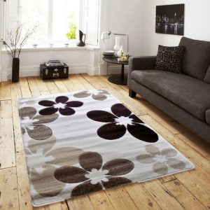 Tímea Bézs Barna Nyírt szőnyeg 120 x 170 cm