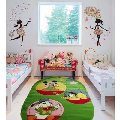 Mickey Álmai  Zöld Ovál Gyerekszőnyeg 125 x 200 cm