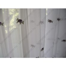Bia Lila Zöld Kisvirágos Organza függöny Csíptetős + Bújtatós 300 x 250 cm