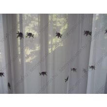 Bia Lila Zöld Kisvirágos Organza függöny Csíptetős + Bújtatós 300 x 250 cm