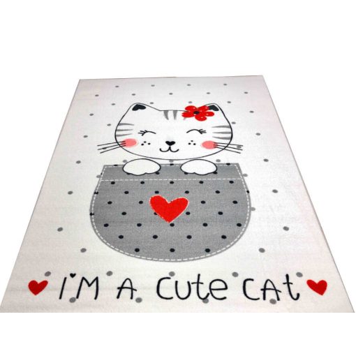 Mézga gyerekszőnyeg cicás szürke modern