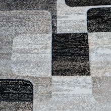 Benazír Fekete Szürke Modern Szőnyeg 70 x 100 cm