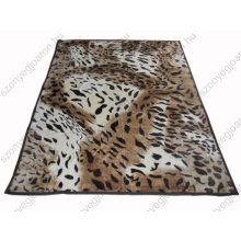 Magola Leopárd mintás Bézs Fekete Pléd Ágytakaró  200 x 240 cm