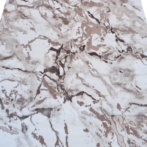 Brassó Márványmintás Modern Szőnyeg Bézs Barna 125 x 200 cm