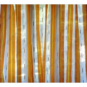 Rella Narancs Csíkos Organza Függöny 250 x 250 cm