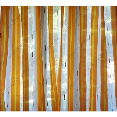 Rella Narancs Csíkos Organza Függöny 250 x 250 cm