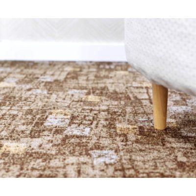 Barna kockás padlószőnyeg 4 m széles