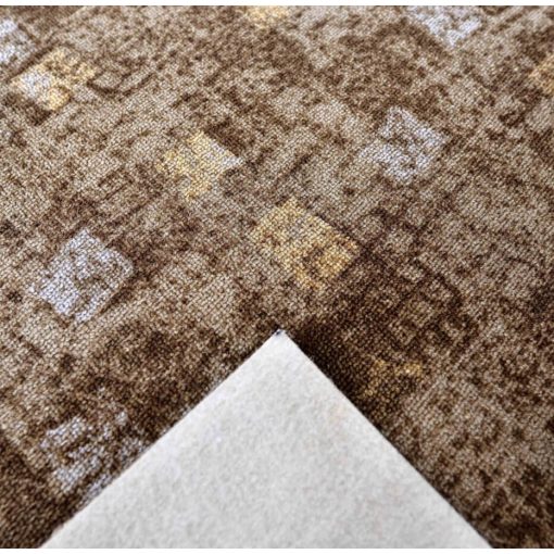 Barna kockás padlószőnyeg 4 m széles