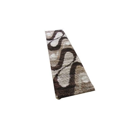 Marilena Bézs Barna Shaggy Futószőnyeg 80 x 300 cm