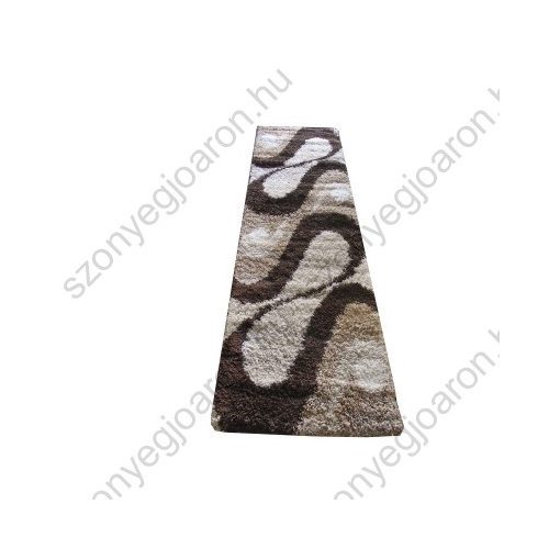 Marilena Bézs Barna Shaggy Futószőnyeg 80 x 300 cm