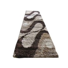 Marilena Bézs Barna Shaggy Futószőnyeg 80 x 300 cm