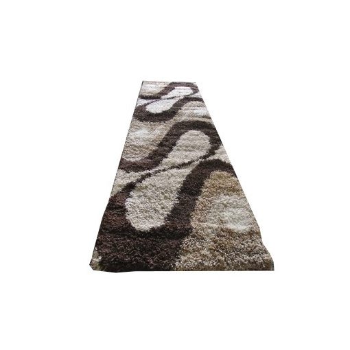 Marilena Bézs Barna Shaggy Futószőnyeg 80 x 300 cm