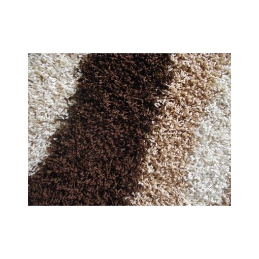 Marilena Bézs Barna Shaggy Futószőnyeg 80 x 300 cm