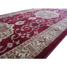 Cortona Nyírt Bordó Krém Futószőnyeg 80 x 300 cm