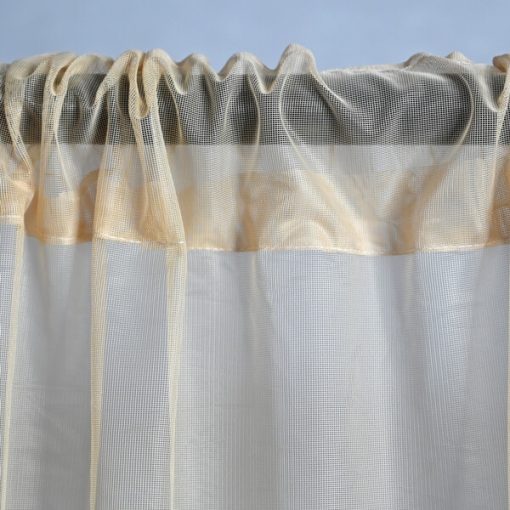 Bézs Organza kész Függöny Csiptetős +Bújtatós