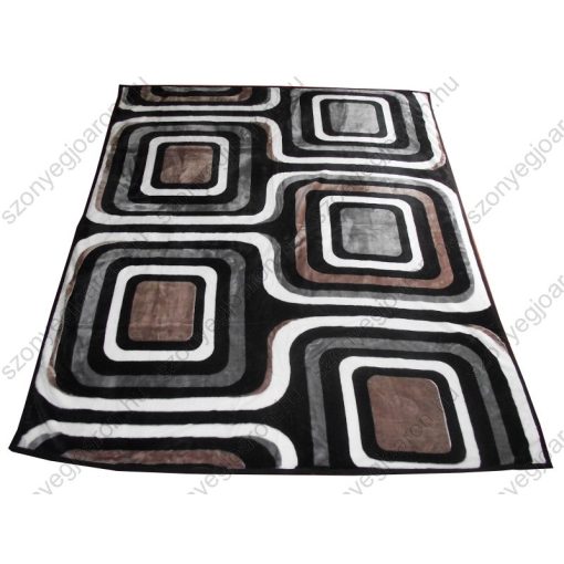 Kongó Szürke Fekete Pléd Ágytakaró 150 x 200 cm