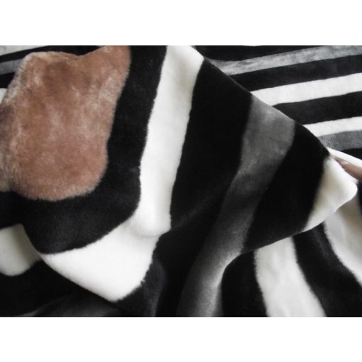 Kongó Szürke Fekete Pléd Ágytakaró 150 x 200 cm