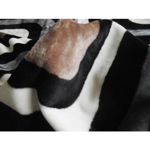 Kongó Szürke Fekete Pléd Ágytakaró 150 x 200 cm