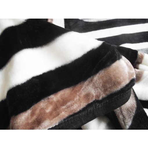 Kongó Szürke Fekete Pléd Ágytakaró 150 x 200 cm