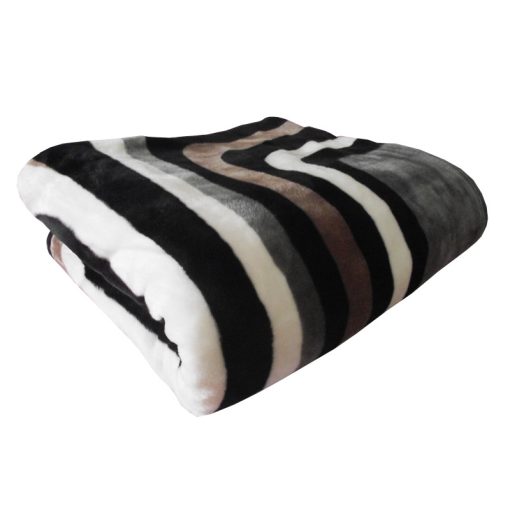 Kongó Szürke Fekete Pléd Ágytakaró 150 x 200 cm