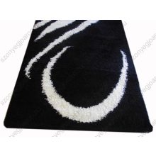 Enna Shaggy Fekete Fehér Futószőnyeg 80 x 300 cm