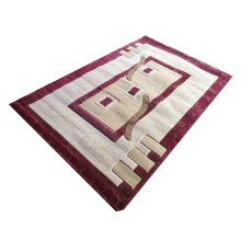 Fidenza Nyírt Bézs Bordó szőnyeg 80 x 150 cm