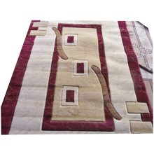 Fidenza Nyírt Bézs Bordó szőnyeg 80 x 150 cm