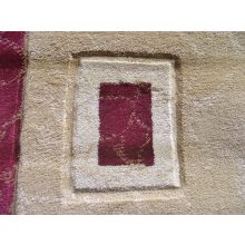 Fidenza Nyírt Bézs Bordó szőnyeg 80 x 150 cm